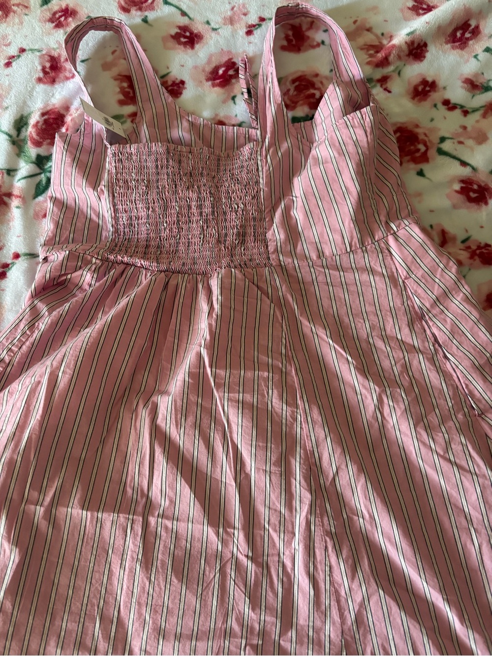 Old Navy Pink Striped Dress Top - Picture 2 of 4